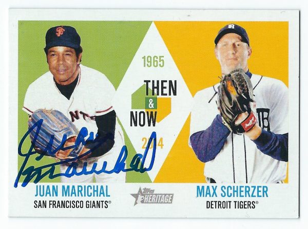 Autographed JUAN MARICHAL 2014 TOPPS HERITAGE Card