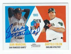 Autographed JUAN MARICHAL 2014 TOPPS HERITAGE Card