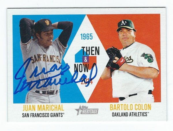 Autographed JUAN MARICHAL 2014 TOPPS HERITAGE Card
