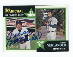 Autographed JUAN MARICHAL 2012 TOPPS HERITAGE Card