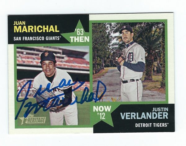 Autographed JUAN MARICHAL 2012 TOPPS HERITAGE Card