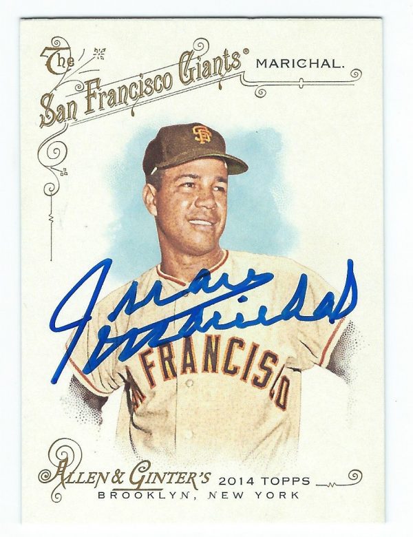 Autographed JUAN MARICHAL 2014 TOPPS ALLEN & GINTER Card