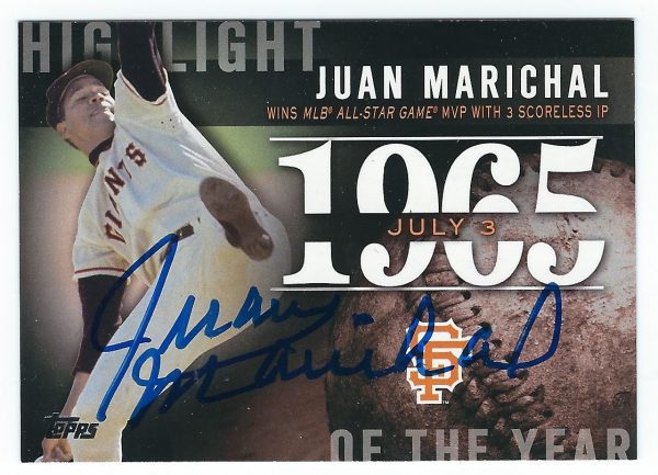 Autographed JUAN MARICHAL 2015 TOPPS Card