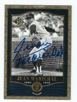 Autographed JUAN MARICHAL 2001 UD LEGENDARY CUTS Card