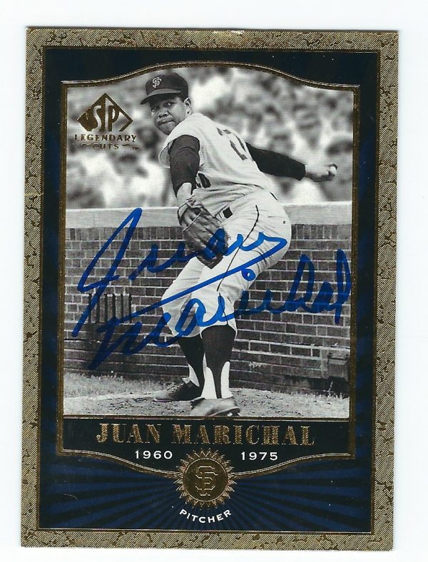 Autographed JUAN MARICHAL 2001 UD LEGENDARY CUTS Card