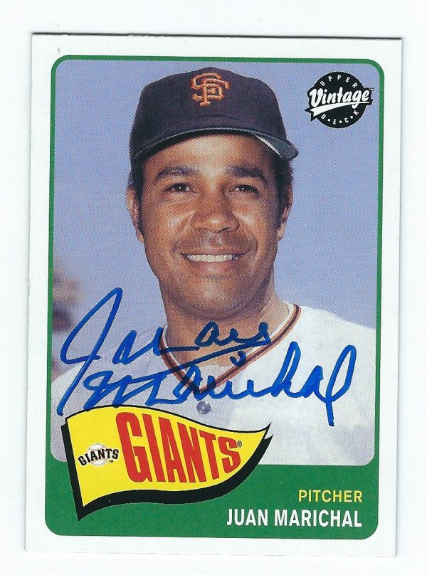 Autographed JUAN MARICHAL 2003 UPPER DECK VINTAGE Card
