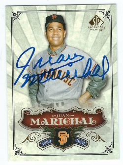 Autographed JUAN MARICHAL 2006 UD SP LEGENDARY CUTS Card