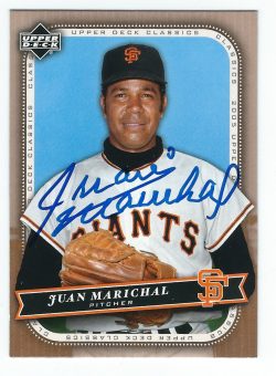 Autographed JUAN MARICHAL 2005 UPPER DECK CLASSICS Card