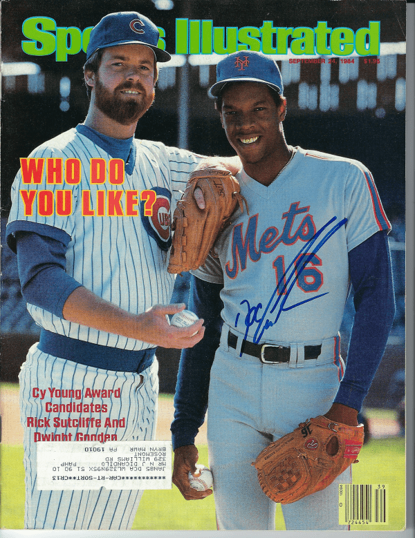 Autographed Doc Gooden New York Mets Sports Illustrated Magazine 9/24/84 w/COA