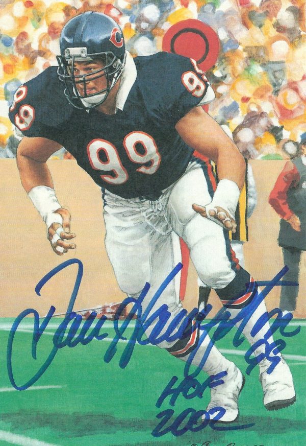 Autographed Dan Hampton Goal Line Art Card