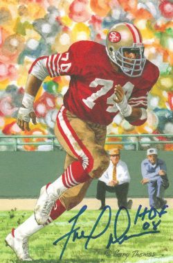 Autographed Fred Dean Goal Line Art Card