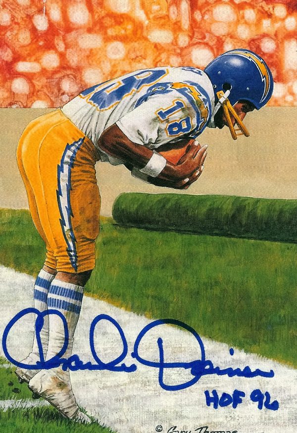 Autographed Charlie Joiner Goal Line Art Card