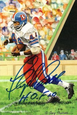 Autographed Floyd Little Goal Line Art Card