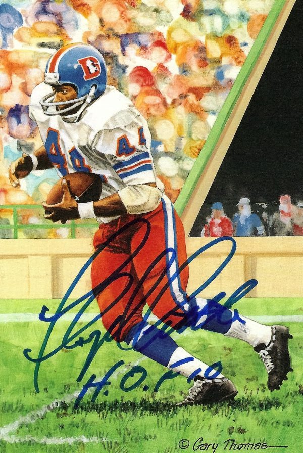 Autographed Floyd Little Goal Line Art Card