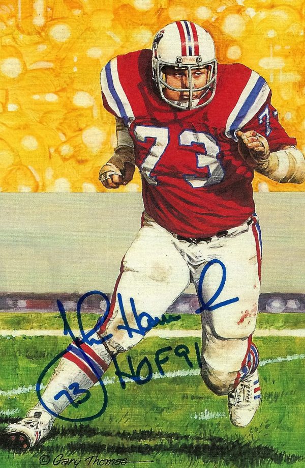 Autographed John Hannah Goal Line Art Card
