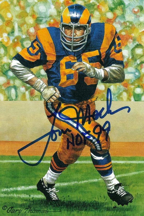 Autographed Tom Mack Goal Line Art Card