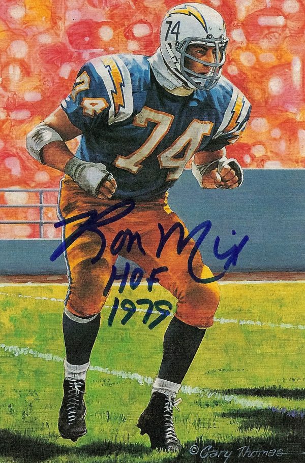 Autographed Ron Mix Goal Line Art Card
