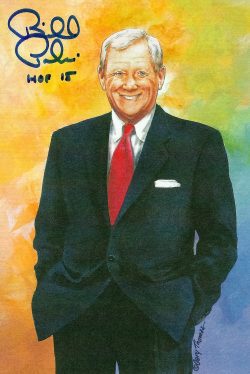 Autographed Bill Polian Goal Line Art Card