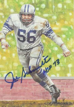 Autographed Joe Schmidt Goal Line Art Card