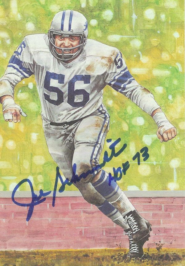 Autographed Joe Schmidt Goal Line Art Card