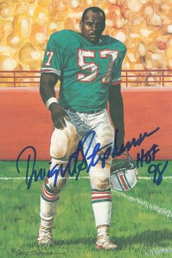 Autographed Dwight Stephenson Goal Line Art Card