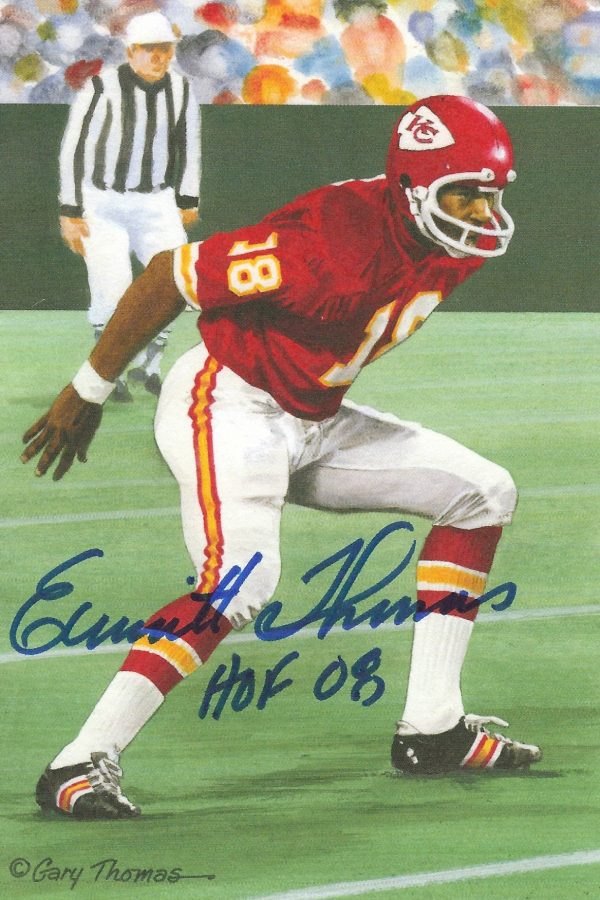 Autographed Emmitt Thomas Goal Line Art Card