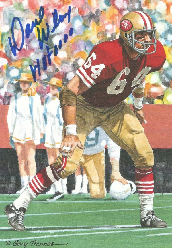 Autographed Dave Wilcox Goal Line Art Card
