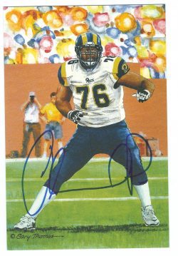 Autographed Orlando Pace Goal Line Art Card