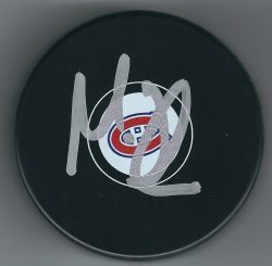 Autographed MICHEL THERRIEN Montreal Canadiens Hockey Puck