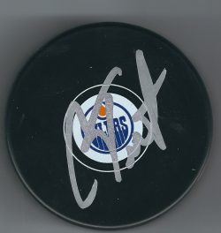 Autographed CAM TALBOT Edmonton Oilers Hockey Puck
