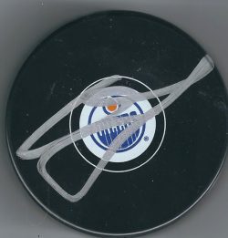 Autographed NAIL YAKUPOV Edmonton Oilers Hockey Puck