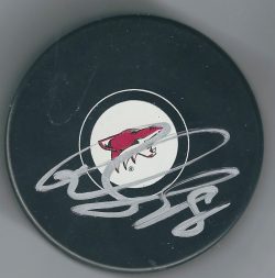 Autographed TOBIAS RIEDER Arizona Coyotes Hockey Puck