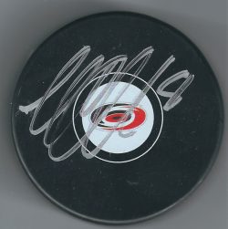 Autographed MATT CULLEN Carolina Hurricanes Hockey Puck