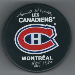 AUTOGRAPHED GUMP WORSLEY Montreal Candiens Puck