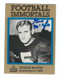 Autographed Hall of Fame Football Immortals Cards