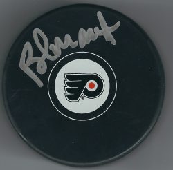 Autographed BRAD MARSH Philadelphia Flyers Hockey Puck