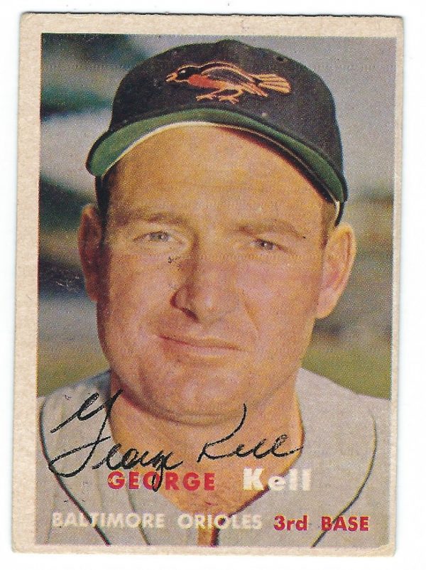 Autographed GEORGE KELL 1957 Topps Card