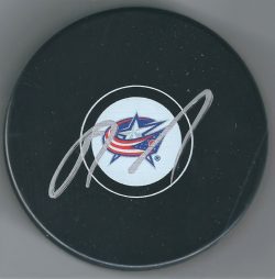 Autographed RYAN JOHANSEN Columbus Blue Jackets Hockey Puck