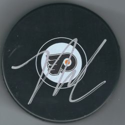 Autographed NICK COUSINS Philadelphia Flyers Hockey Puck