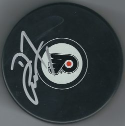 Autographed DOUG CROSSMAN Philadelphia Flyers Hockey Puck