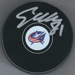 Autographed SAM GAGNER Columbus Blue Jackets Hockey Puck