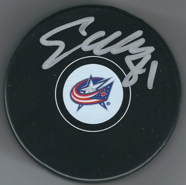 Autographed SAM GAGNER Columbus Blue Jackets Hockey Puck