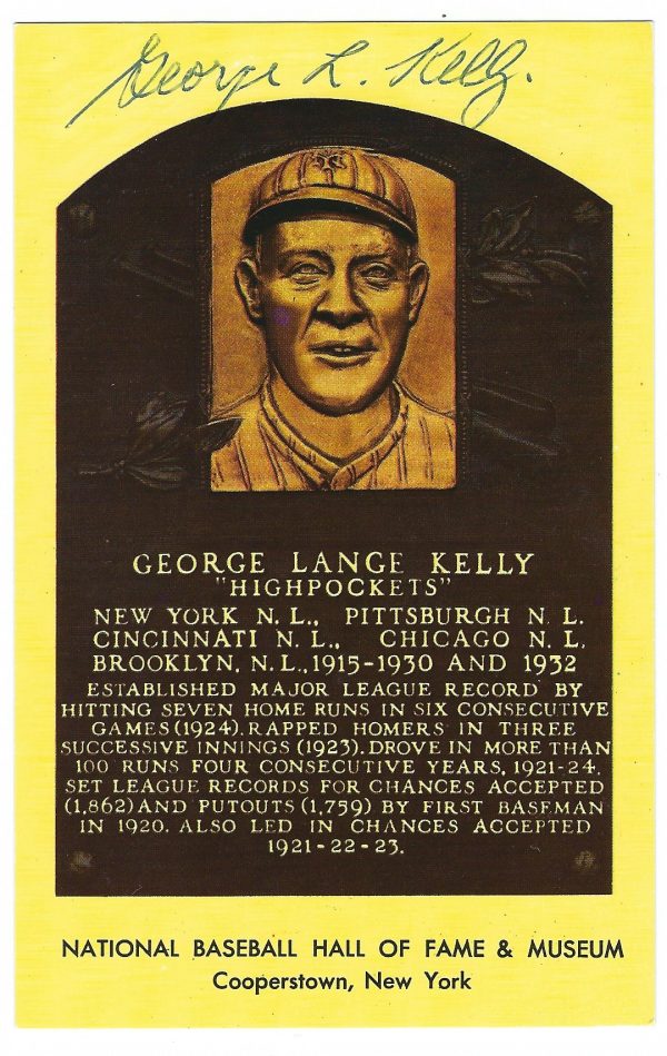 George Kelly Hall of Fame Gold Plaque