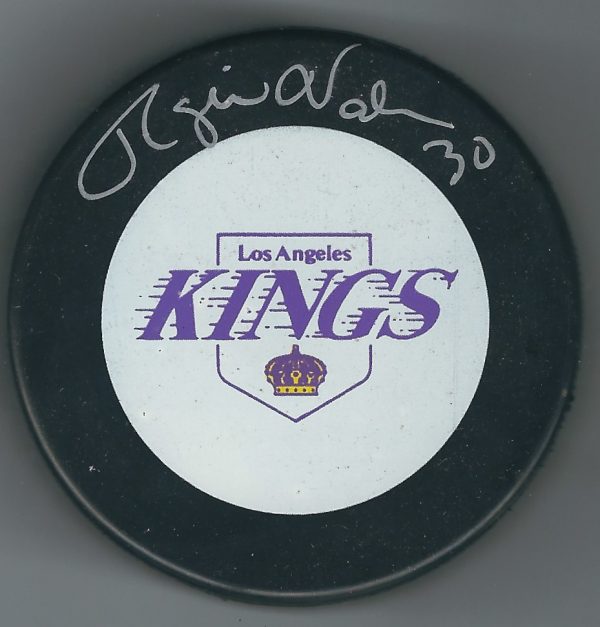 AUTOGRAPHED ROGIE VACHON Los Angeles Kings  Puck