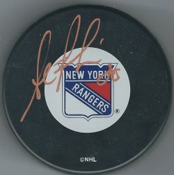 Autographed STEVE RUCCHIN New York Rangers Hockey Puck