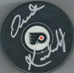 Autographed  OREST KINDRACHUK Hockey Puck