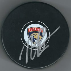 Autographed NICK BJUGSTAD Florida Panthers Hockey Puck