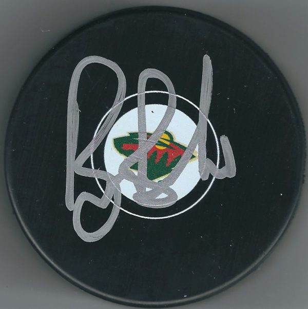 Autographed BRUCE BOUDREAU Minnesota Wild Hockey Puck