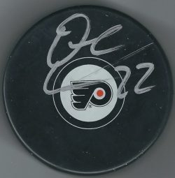 Autographed DALE WEISE Philadelphia Flyers Hockey Puck