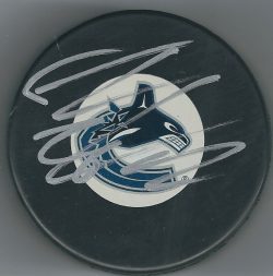 Autographed THOMAS VANEK Vancouver Canucks Hockey Puck